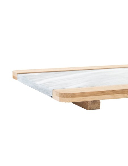 Bamboo/marble table presentation plate 30x19x2 cm.