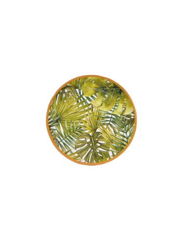 Large Leaves Tropical Bread Plate