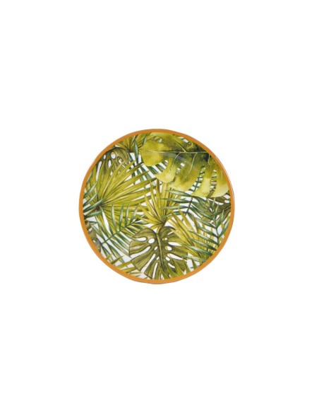 Large Leaves Tropical Bread Plate