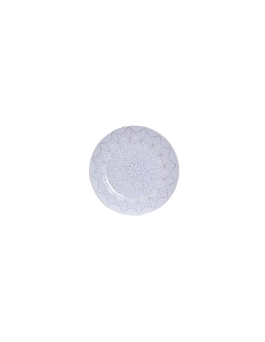 White mandala bread plate