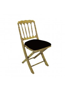Cojín polipiel negro para silla Napoleón