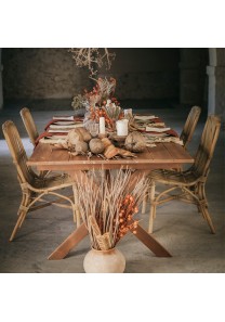 Mesa de madera con patas plegables