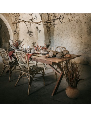 Wooden table with folding legs