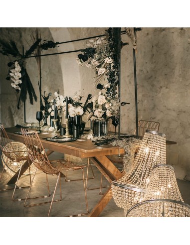 Wooden table with folding legs