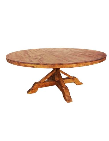 Round wooden table