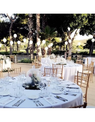 Round white tablecloth 352 cm