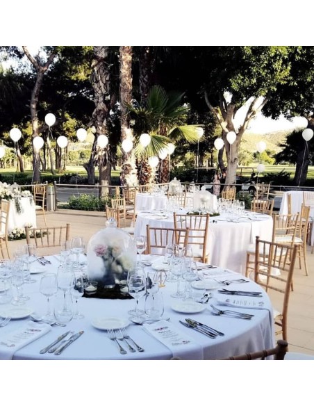 Round white tablecloth 352 cm