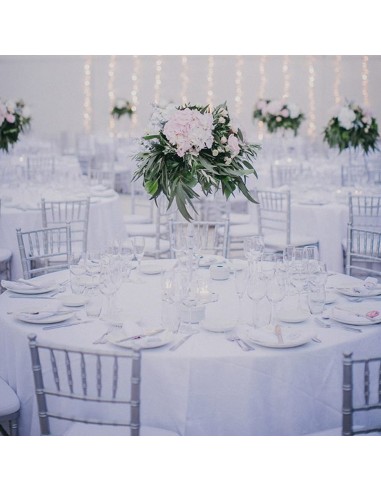 Round white tablecloth 352 cm