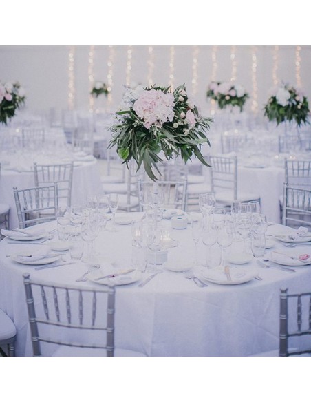 Round white tablecloth 352 cm