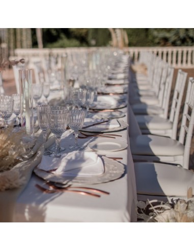 Round white tablecloth 352 cm