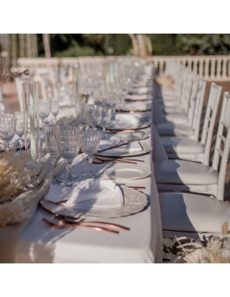 Round white tablecloth 352 cm