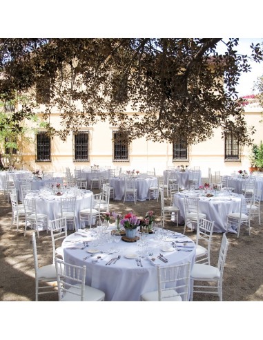 Round white tablecloth 352 cm
