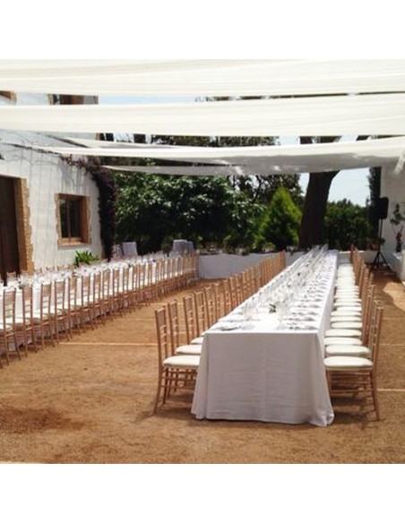 Round white tablecloth 352 cm