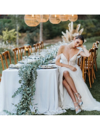 Round white tablecloth 352 cm