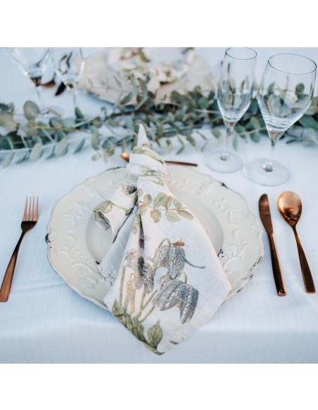 Round white tablecloth 352 cm