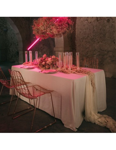 Round beige tablecloth 352 cm