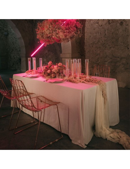 Round beige tablecloth 352 cm