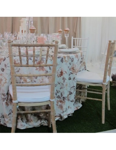 Round tablecloth with natural flowers 352 cm