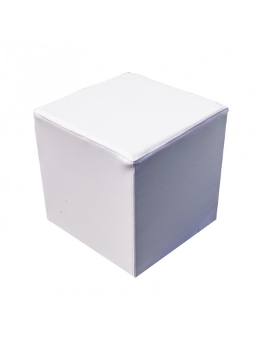 Puff cubo blanco