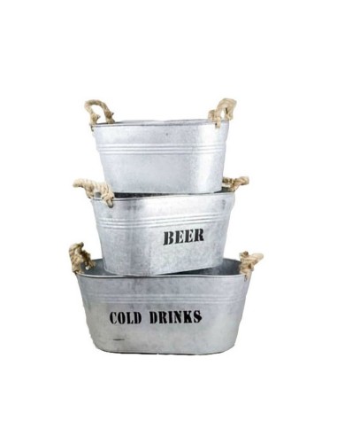 Set of 3 metal cubes