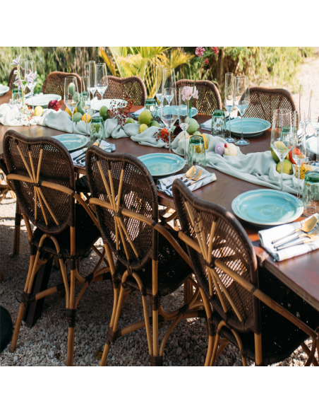 Mesa de madera curva