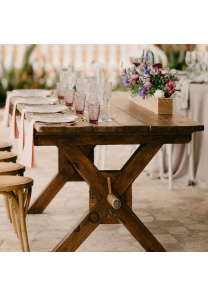 Crosshead wooden table