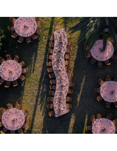 Pink blush tablecloth