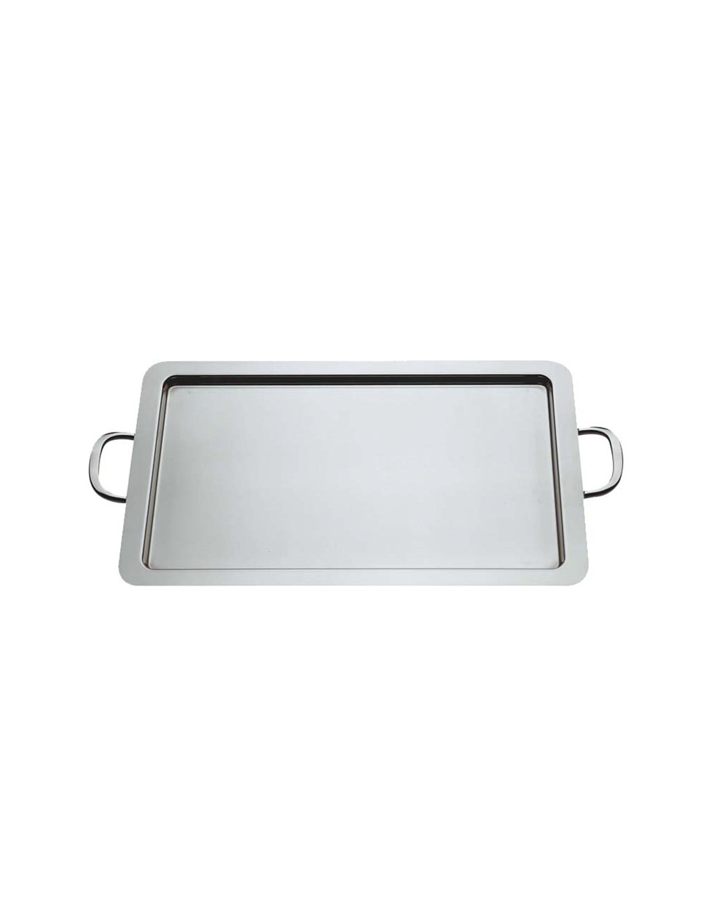 Bandeja servicio inox con asas 53×32,5 cm